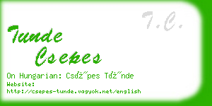 tunde csepes business card